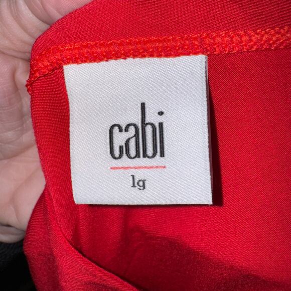 Cabi Style 3051 Red Cowl neck Tunic/Tank w/ Tie at back w/ V-cut Back Sz Large - Picture 5 of 6